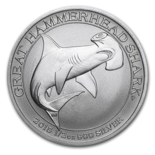 2015 (New) Australian Great Hammerhead Shark Perth Mint 1/2 oz Silver Coin