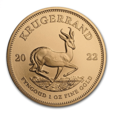 2022 (New) South Africa Krugerrand Coin 1 oz Gold