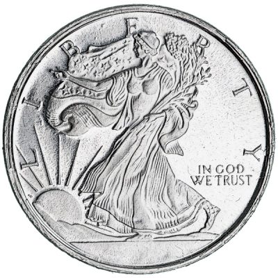 (新品) アメリカ「ウオーキング リバティ・イーグル」純銀 1/10オンス メダル