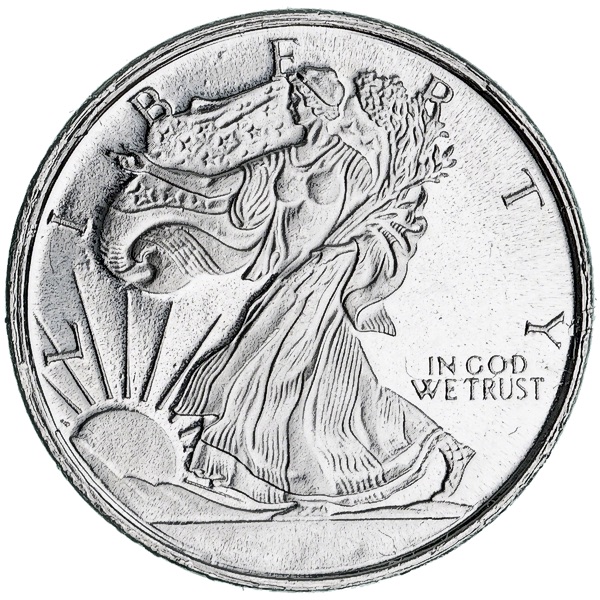 (新品) アメリカ「ウオーキング リバティ・イーグル」純銀 1/10オンス メダル