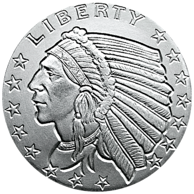 (新品) アメリカ「インディアン イーグル」純銀 1/10オンス メダル