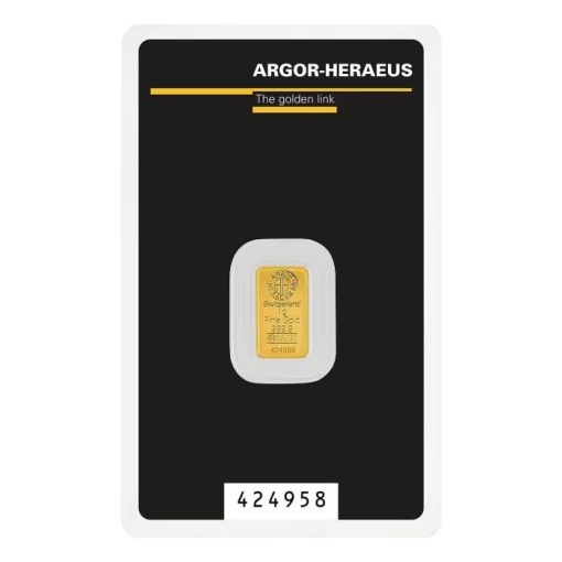 (New) Swiss Argor Heraeus Gold 1 gram Bar