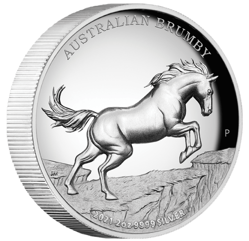 2021 (New) Australia Brumby 2 oz .9999 High Relief Proof Coin - Image 2