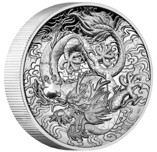 2021 2oz Australia Myths and Legends - Dragon .9999 Silver High Relief Proof Coin - Image 4