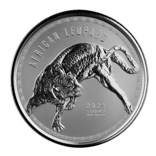 2021 (New) Republic of Ghana African Leopard Silver 1 oz Coin