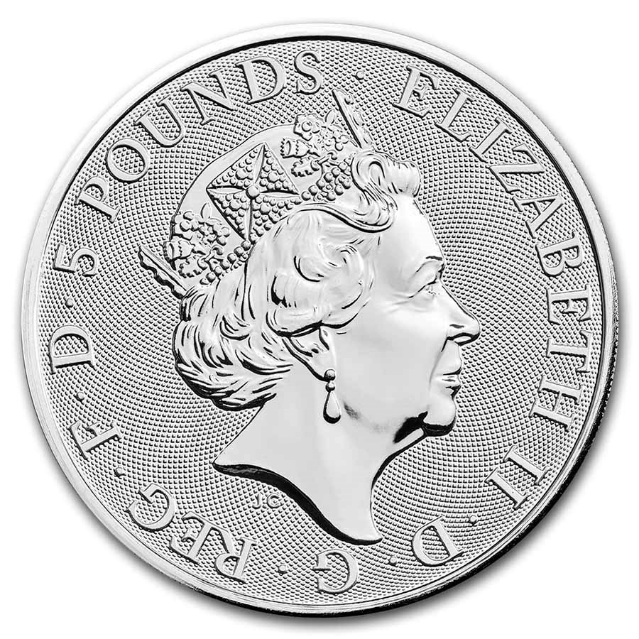 2022年イギリスロイヤルチューダービーストイギリスのライオン純銀2オンス銀貨 2022年 (新品) イギリス「ロイヤルチューダービースト・イギリス