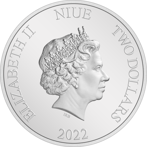 2022年 (新品) ニウエ「干支 十二支・虎年 寅年」純銀 1オンス 銀貨 - 画像 (2)