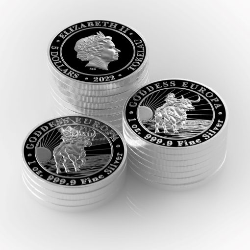 2022 (New) Tokelau Goddess Europa Silver 1 oz Coin - Image 3