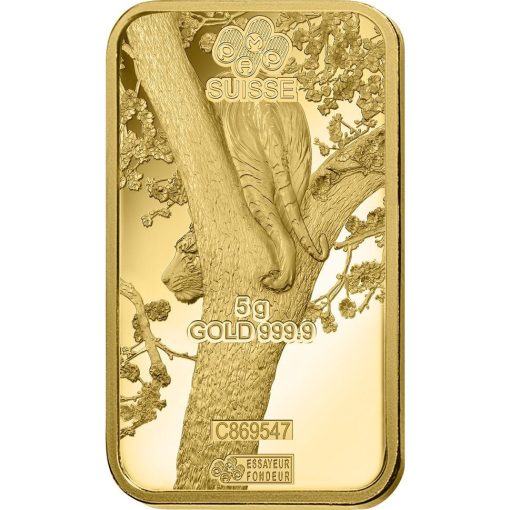 2022 (New) Switzerland Pamp Suisse Lunar Year of Tiger Gold 5 grams Bar - Image 4