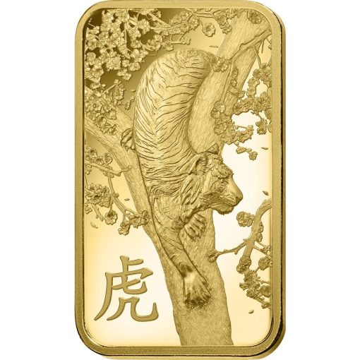 2022 (New) Switzerland Pamp Suisse Lunar Year of Tiger Gold 5 grams Bar - Image 3