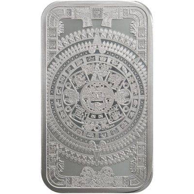 (New) 1 oz Pure Silver Bar Aztec Calendar
