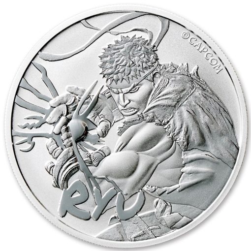 2022年 (新品) ツバル「ストリートファイター・リュウ」純銀 1オンス 銀貨
