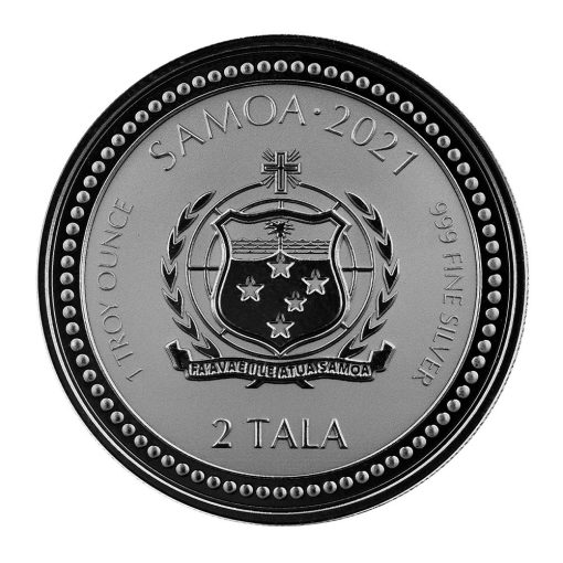 2021年 (新品) サモア「タツノオトシゴ・シーホース」純銀 1オンス 銀貨 - 画像 (2)