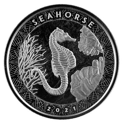 2021年 (新品) サモア「タツノオトシゴ・シーホース」純銀 1オンス 銀貨