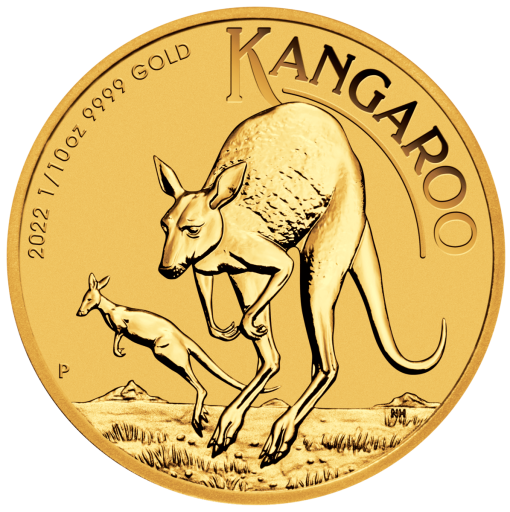 2022 (New) Australia Kangaroo Gold 1/10 oz Coin