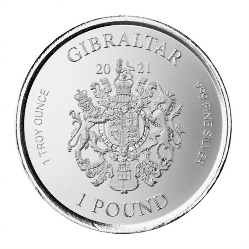 2021 (New) Gibraltar「Medusa's Head」Silver 1 oz Coin - Image 2