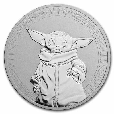 2021年 (新品) ニウエ「スターウオーズ・ベイビーヨーダ」純銀 1オンス 銀貨