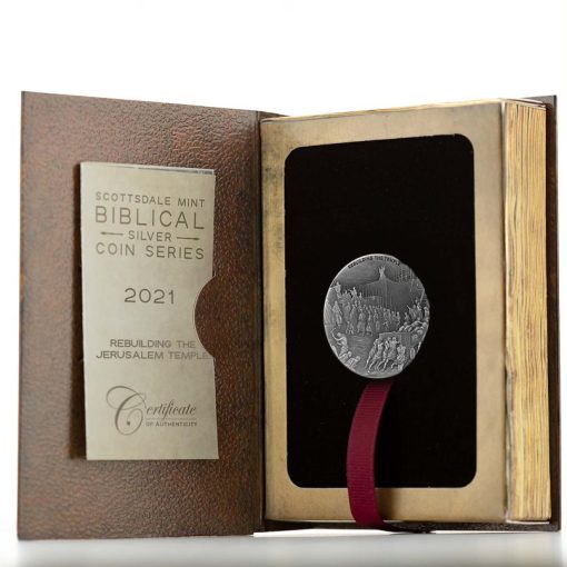 2021 (New) Bible Series Rebuilding The Jerusalem Temple Silver 2 oz Coin - Image 4