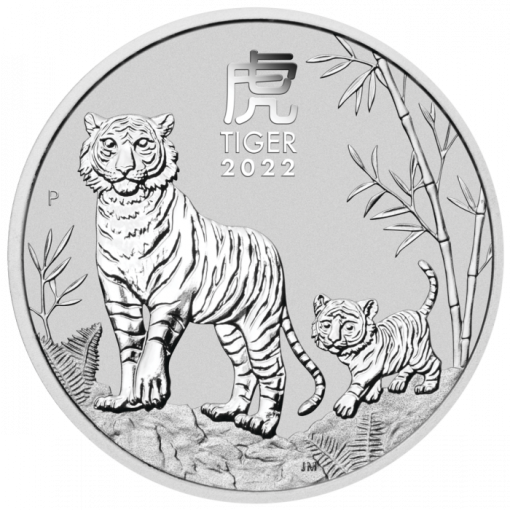 2022 (New) Australian Year of the Tiger Lunar PERTH 1/2 oz Silver Coin