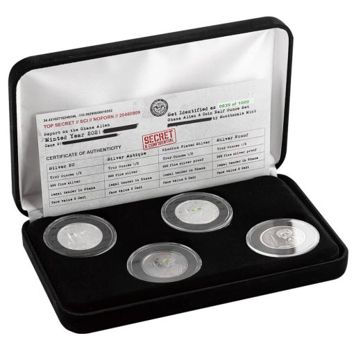 2021 (New) Ghana Alien Silver 1/2 oz Coin 【4 Coin Set】 - Image 3