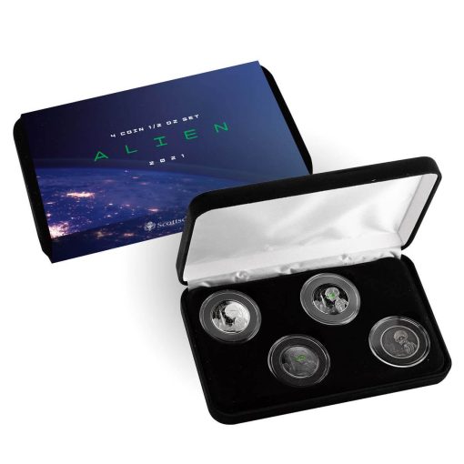 2021 (New) Ghana Alien Silver 1/2 oz Coin 【4 Coin Set】 - Image 2