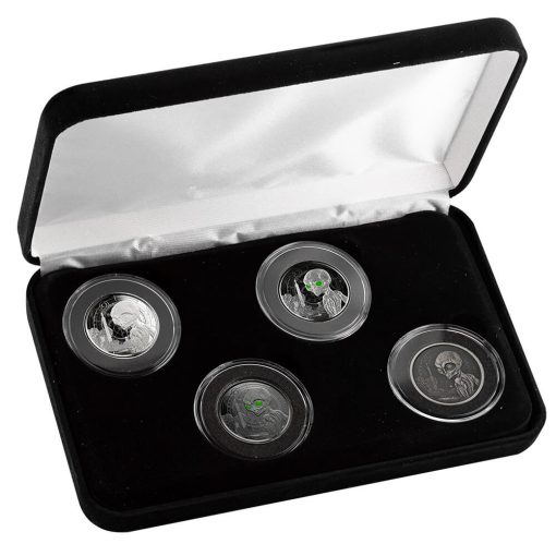 2021 (New) Ghana Alien Silver 1/2 oz Coin 【4 Coin Set】