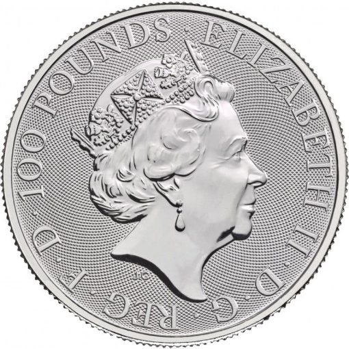 2022 (New) Great Britain Queen's Beasts The White Greyhound of Richmond Platinum 1 oz Coin - Image 2