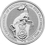 2022 (New) Great Britain Queen's Beasts The White Greyhound of Richmond Platinum 1 oz Coin