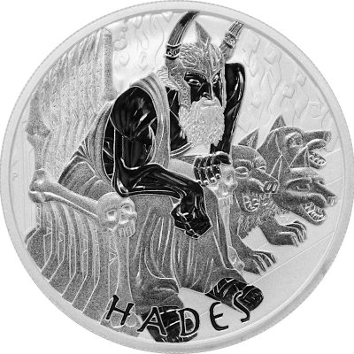 2021年 (新品) ツバル「オリンポスの神々・ハデス 死界の神」純銀 1オンス 銀貨
