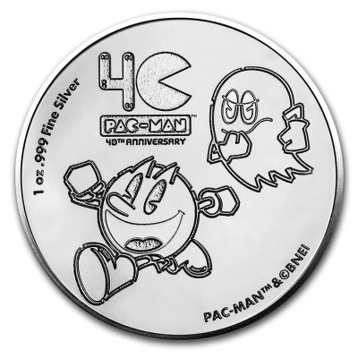 2020年 (新品) ニウエ「パックマン 40周年記念」 純銀 1オンス 銀貨