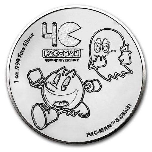 2020年 (新品) ニウエ「パックマン 40周年記念」 純銀 1オンス 銀貨