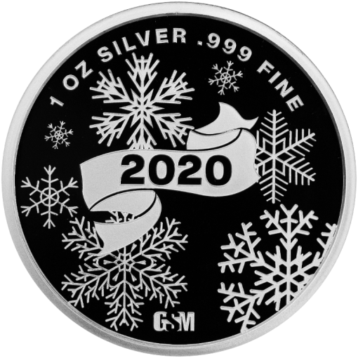 2020年 (新品) アメリカ 「メリークリスマス・サンタ」純銀 1オンス プルーフ メダル - 画像 (2)