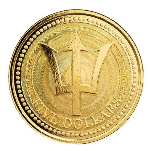 2021 (New) Barbados Trident 1 oz Gold Coin