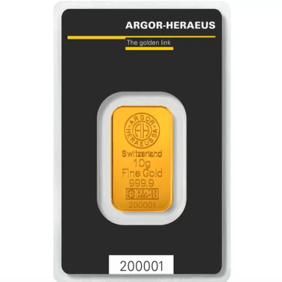 (新品) スイス アルゴー 純金 10グラム インゴット バー 保証番号付