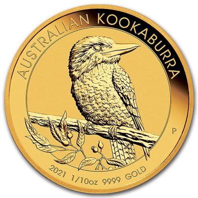 2021年 (新品) オーストラリア「クッカバラ・ワライカワセミ」純金 1/10オンス 金貨