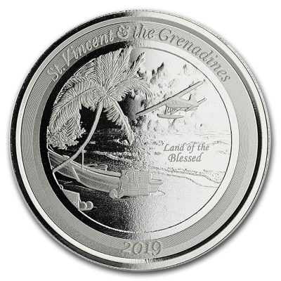 2019 (New) St. Vincent & The Grenadines Seaplane 1 oz .999 Silver Coin
