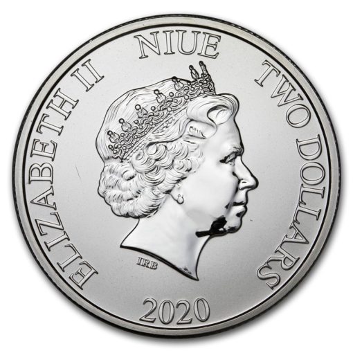 2020 (New) Disney Christmas Mickey Mouse $2 Niue 1 oz Silver Coin - Image 2