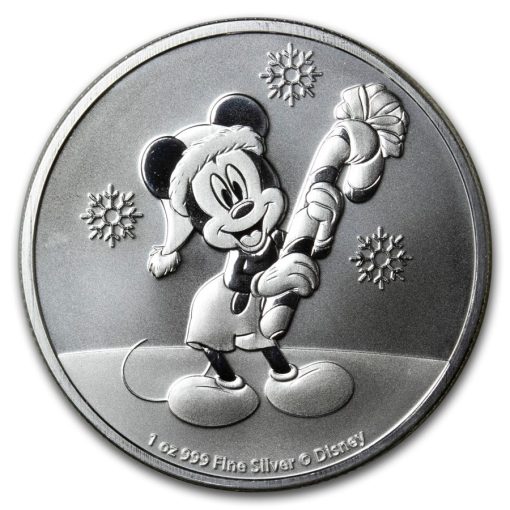 2020 (New) Disney Christmas Mickey Mouse $2 Niue 1 oz Silver Coin