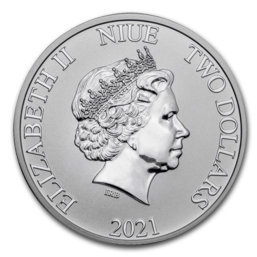 2021 (New) Disney Donald & Daisy Duck $2 Niue 1 oz Silver Coin - Image 2