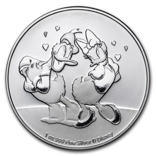 2021 (New) Disney Donald & Daisy Duck $2 Niue 1 oz Silver Coin