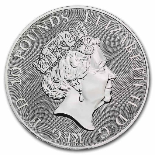 2021 (New) Great Britain White Horse 10 oz Silver Queen's Beasts - Image 2