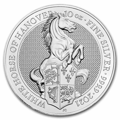 2021 (New) Great Britain White Horse 10 oz Silver Queen's Beasts