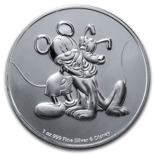 2020 (New) Niue Disney Mickey & Pluto $2 Niue 1 oz Silver Coin