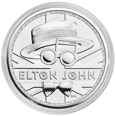 2021 (New) Great Britain「Elton John」Music Legends 1 oz Silver Coin