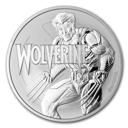 2021 (New) Tuvalu Marvel「Wolverine」1 oz .999 Silver $1 Coin