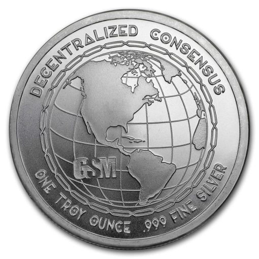 (New) USA 1 oz Silver Bitcoin BTC Round 99.9% Pure Silver Coin - Image 2