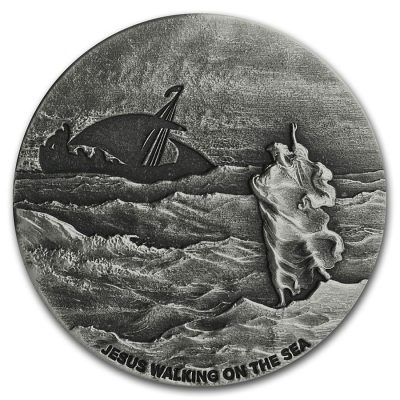 2020 (New) Bible Series Jesus Walks on the Sea 2 oz Silver 62.2g Coin