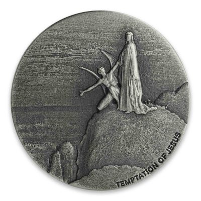 2018 (New) Bible Series The Temptation of Christ 2 oz Silver 62.2g Coin