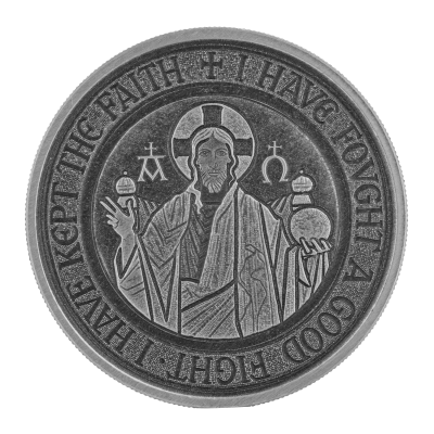 2021 (New) Samoa「Jesus・Alpha & Omega」31.1 gram Pure Silver Antique Coin in Capsule