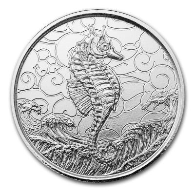 2020 (New) Samoa Seahorse 1 oz 99.9% Pure Silver Coin